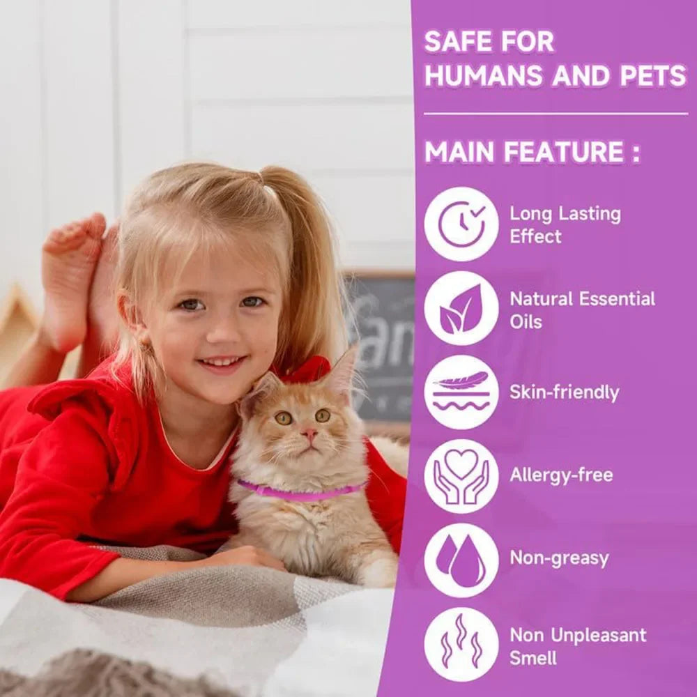 Dog Cat Calming Collar Neck Strap Plastic Cat Soothing Collar Adjustable Relieve Anxiety Remove Restlessness Pet Calming Product