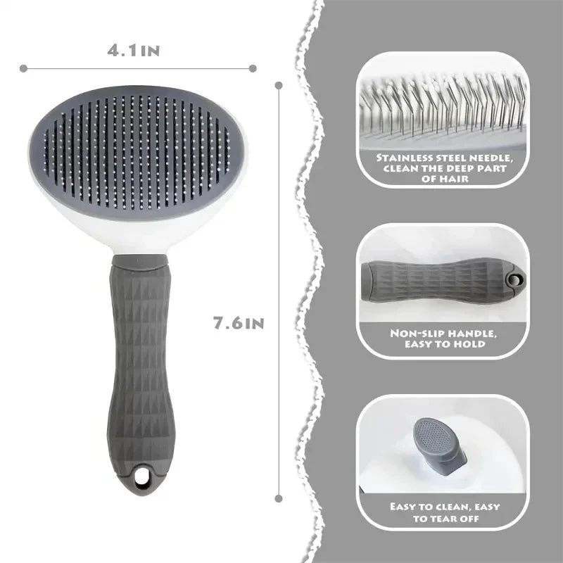 Self-Cleaning Slicker Brush for Dogs &amp; Cats