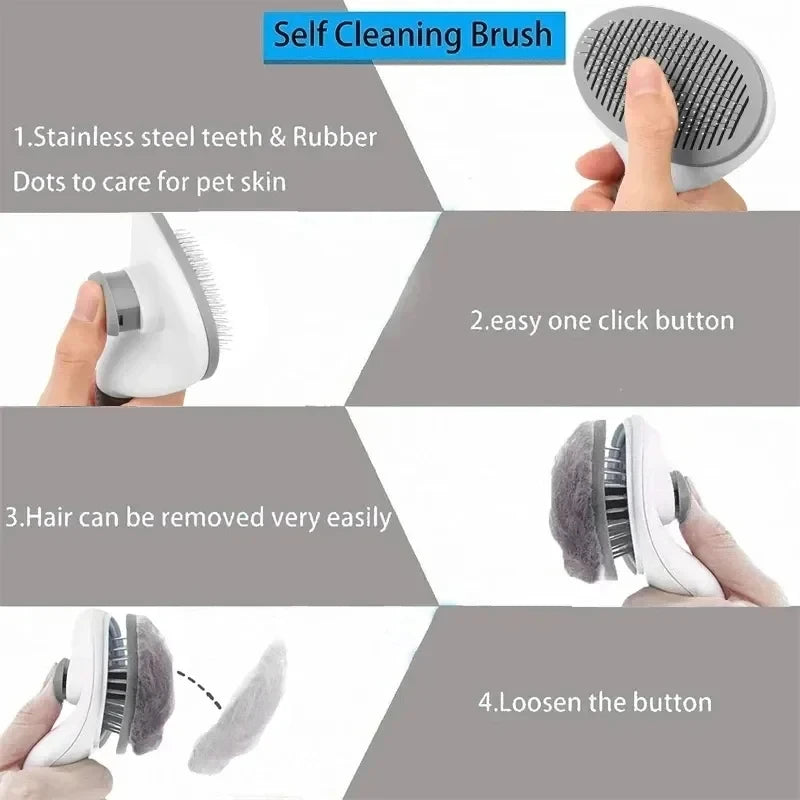 Self-Cleaning Slicker Brush for Dogs &amp; Cats