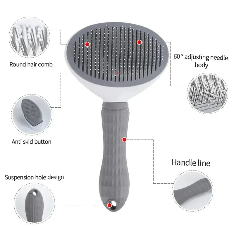 Self-Cleaning Slicker Brush for Dogs &amp; Cats